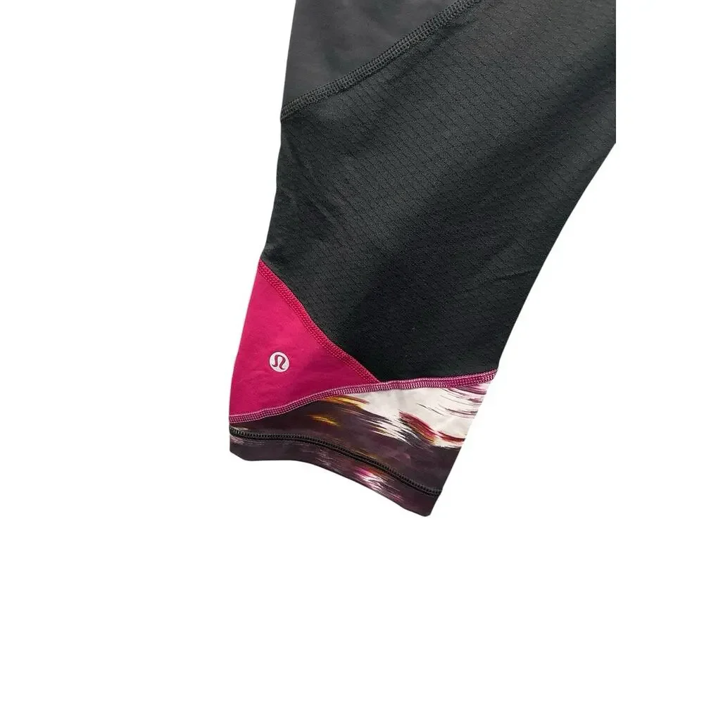 Lululemon Pace Rival Crop Running Leggings Sz. 12 Multicolored
